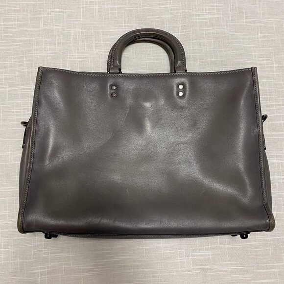 Coach Gray Rogue Leather Briefcase Men's - Picture 1 of 12